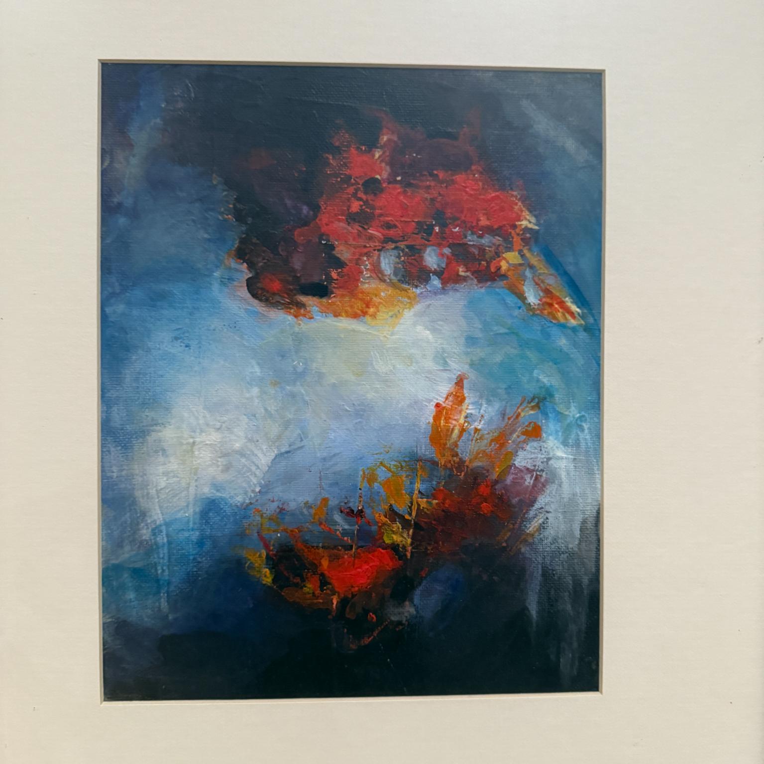 1970s MCM Guatemalan Artwork Oil Painting Brazilian Rosewood In Good Condition For Sale In Chula Vista, CA