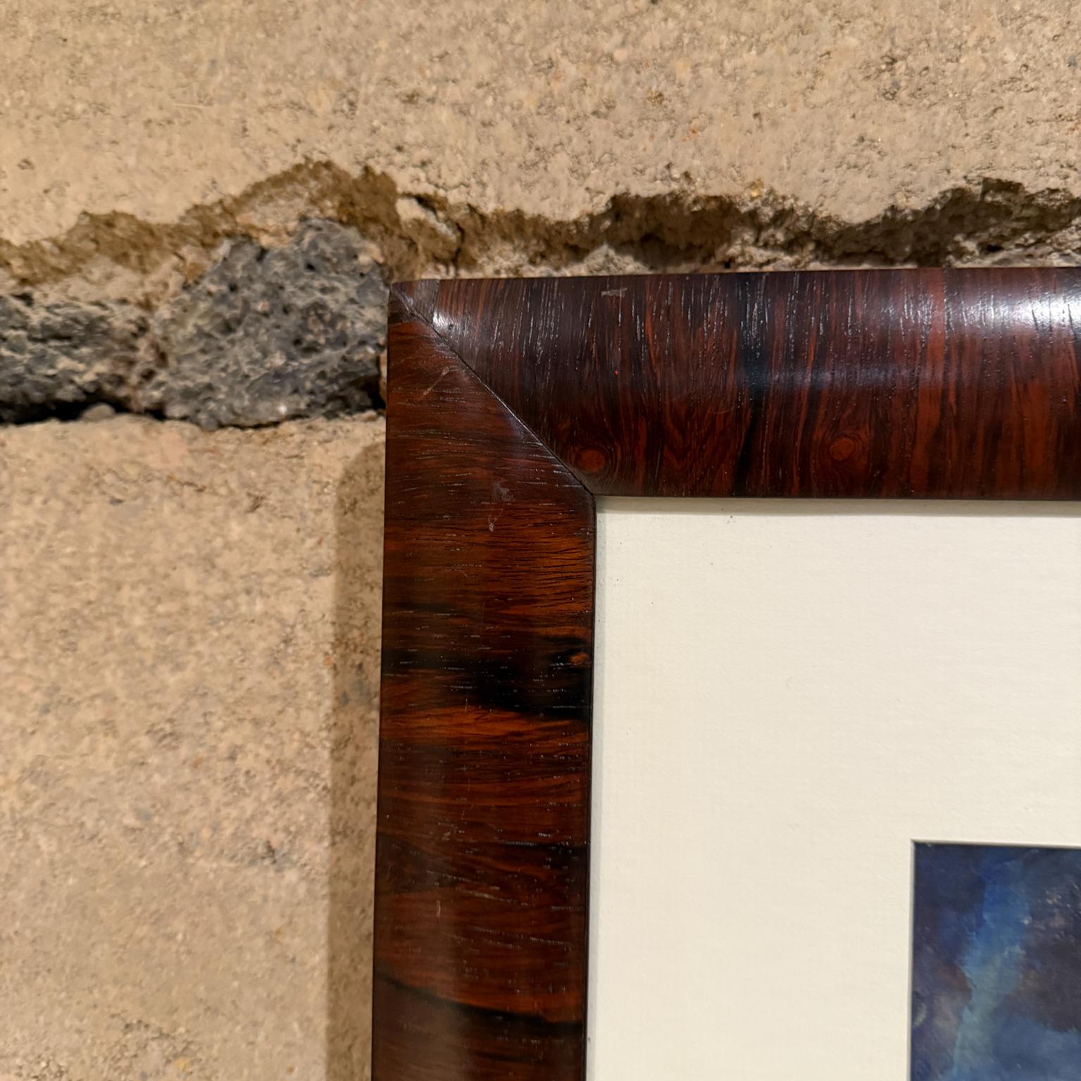 Late 20th Century 1970s MCM Guatemalan Artwork Oil Painting Brazilian Rosewood For Sale