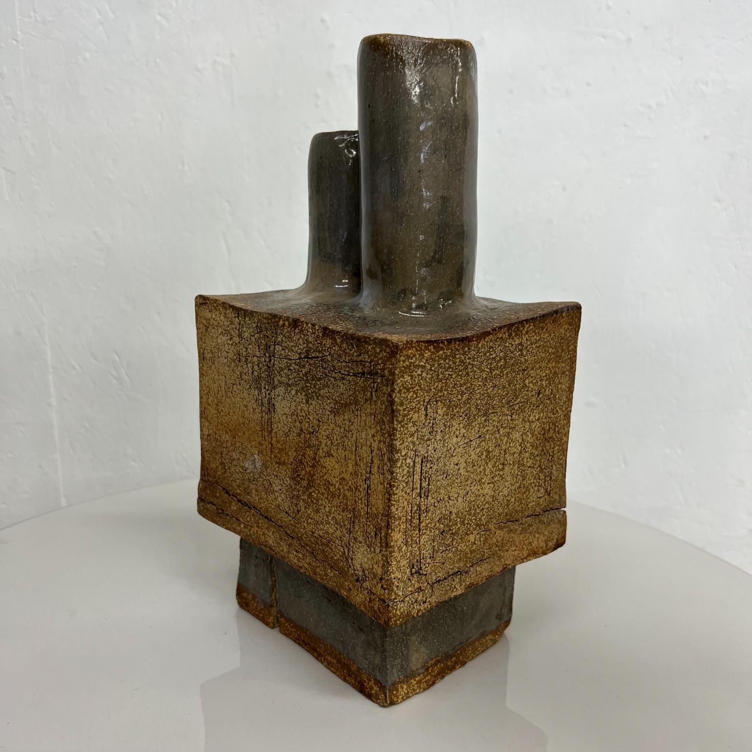 1970s MCM Striking Pottery Abstract Brutalist Art Sculpture In Good Condition In Chula Vista, CA