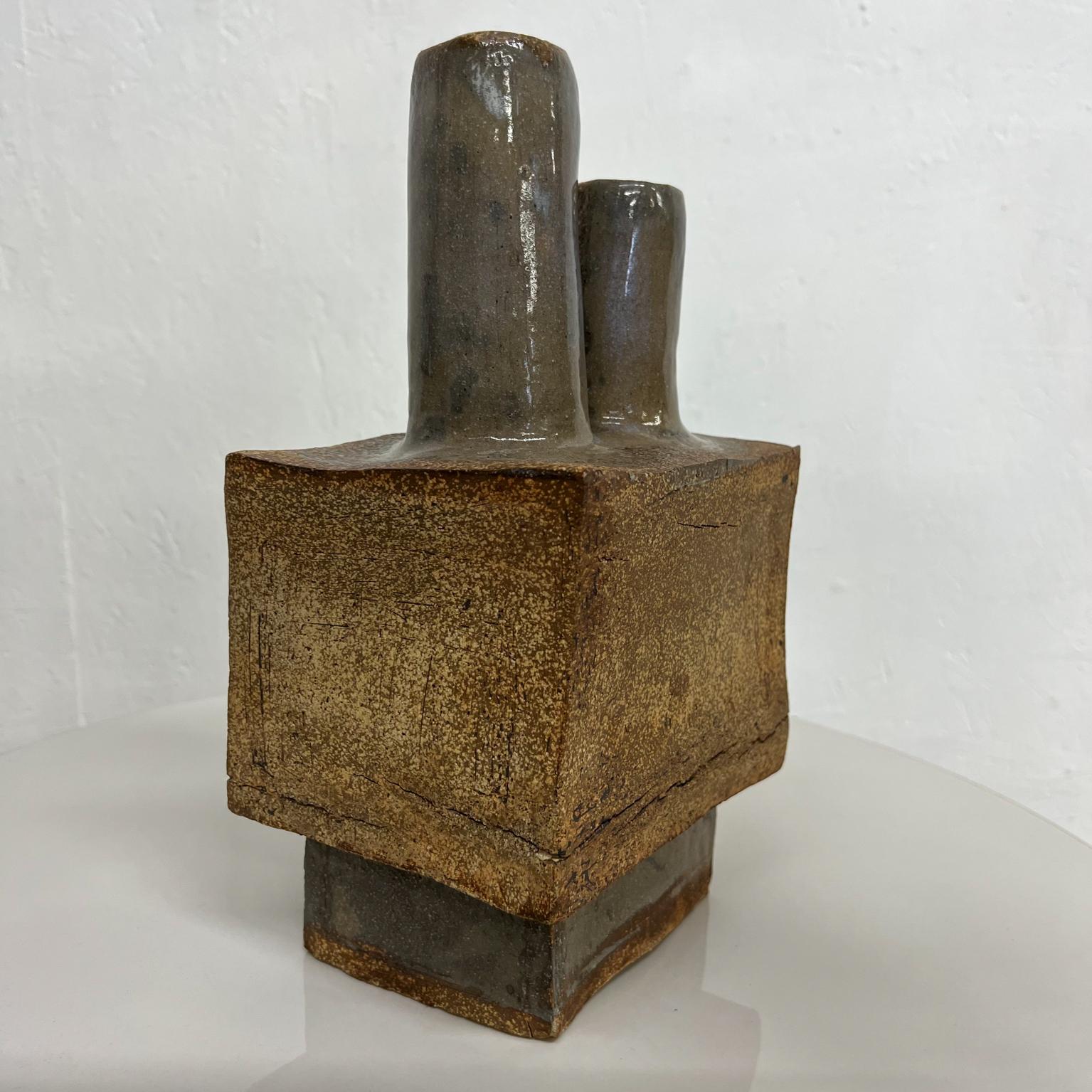 1970s MCM Striking Pottery Abstract Brutalist Art Sculpture 1