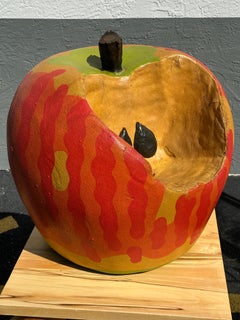 1970s Mela Morsicata Sculptural Hand Painted Foam Apple Chair Studio 65