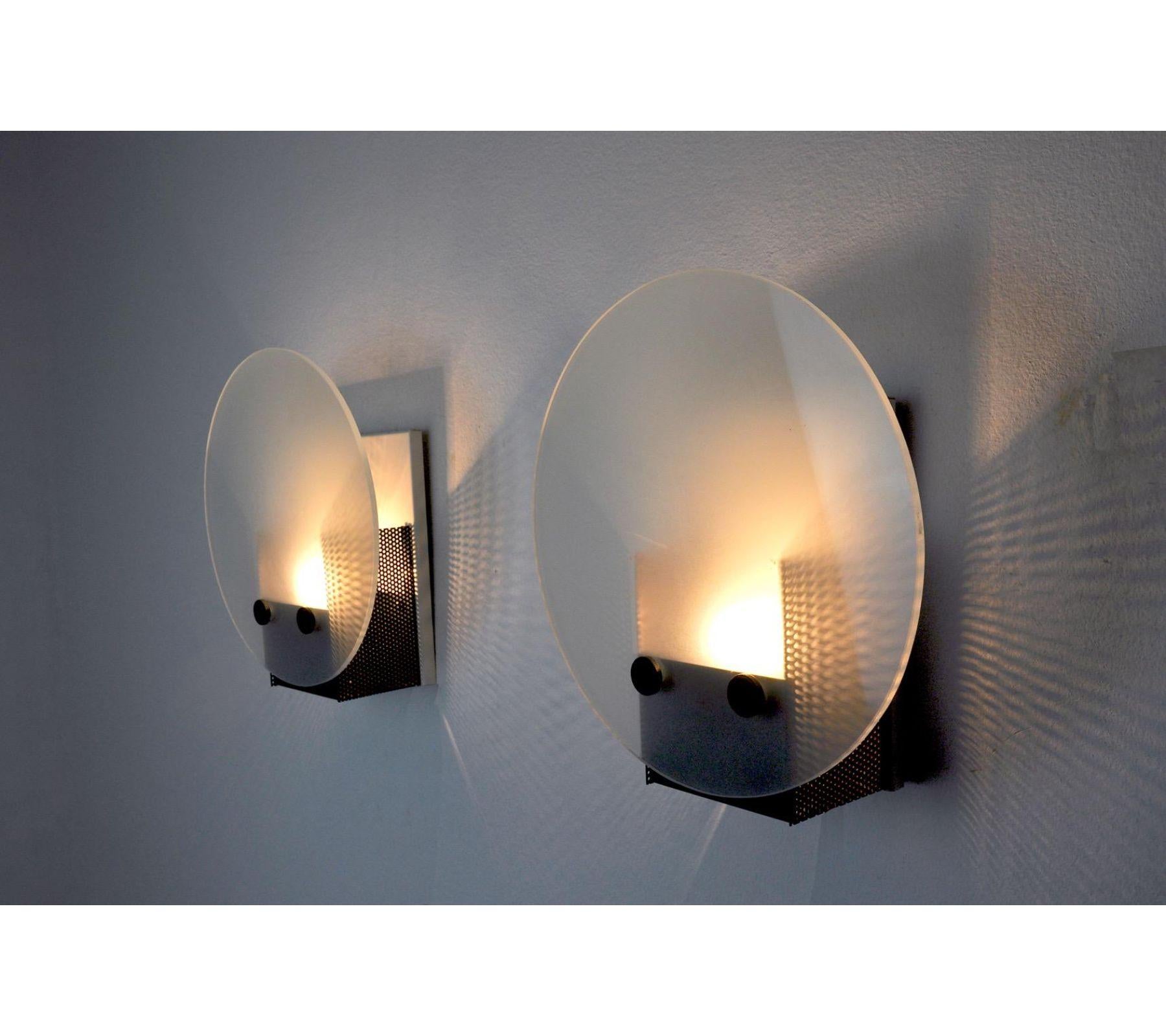 Late 20th Century 1970s Memphis Styled Wall Lamps, Spain, a Pair For Sale