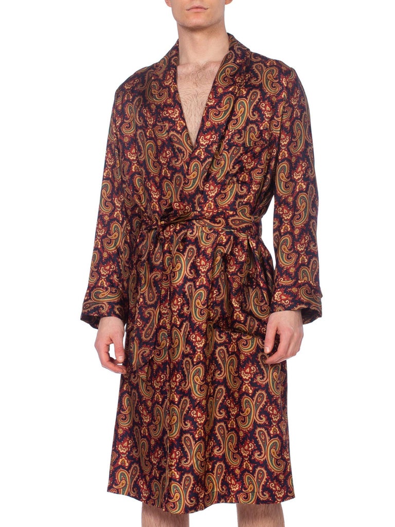 paisley print robe