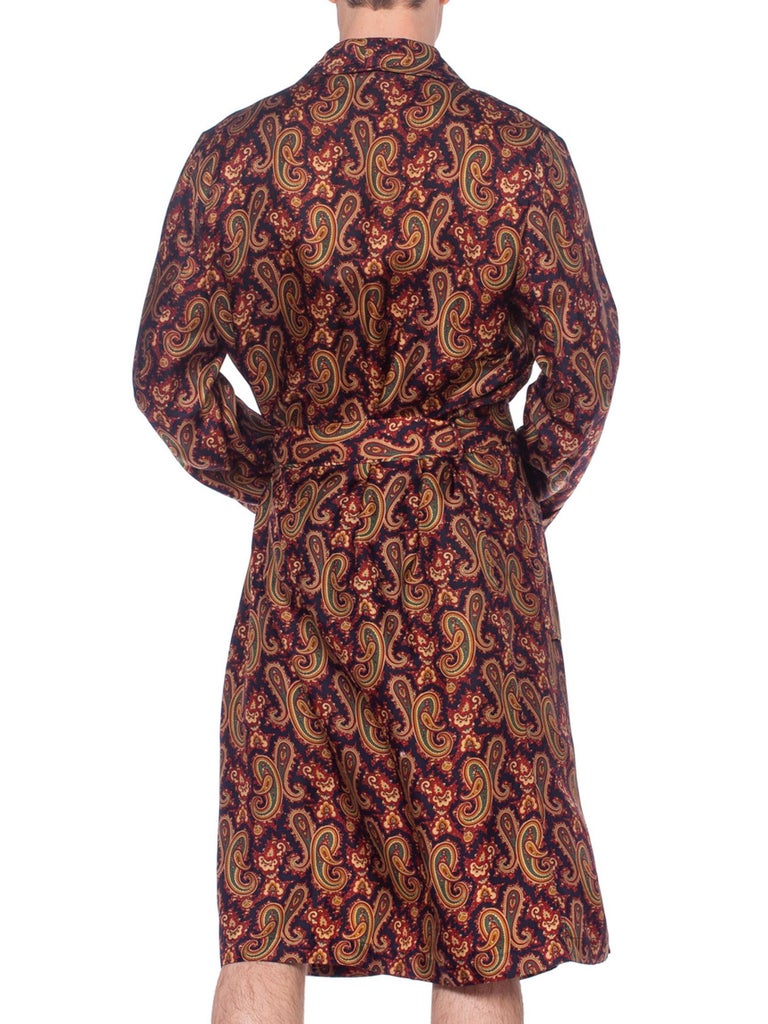 mens paisley bathrobe
