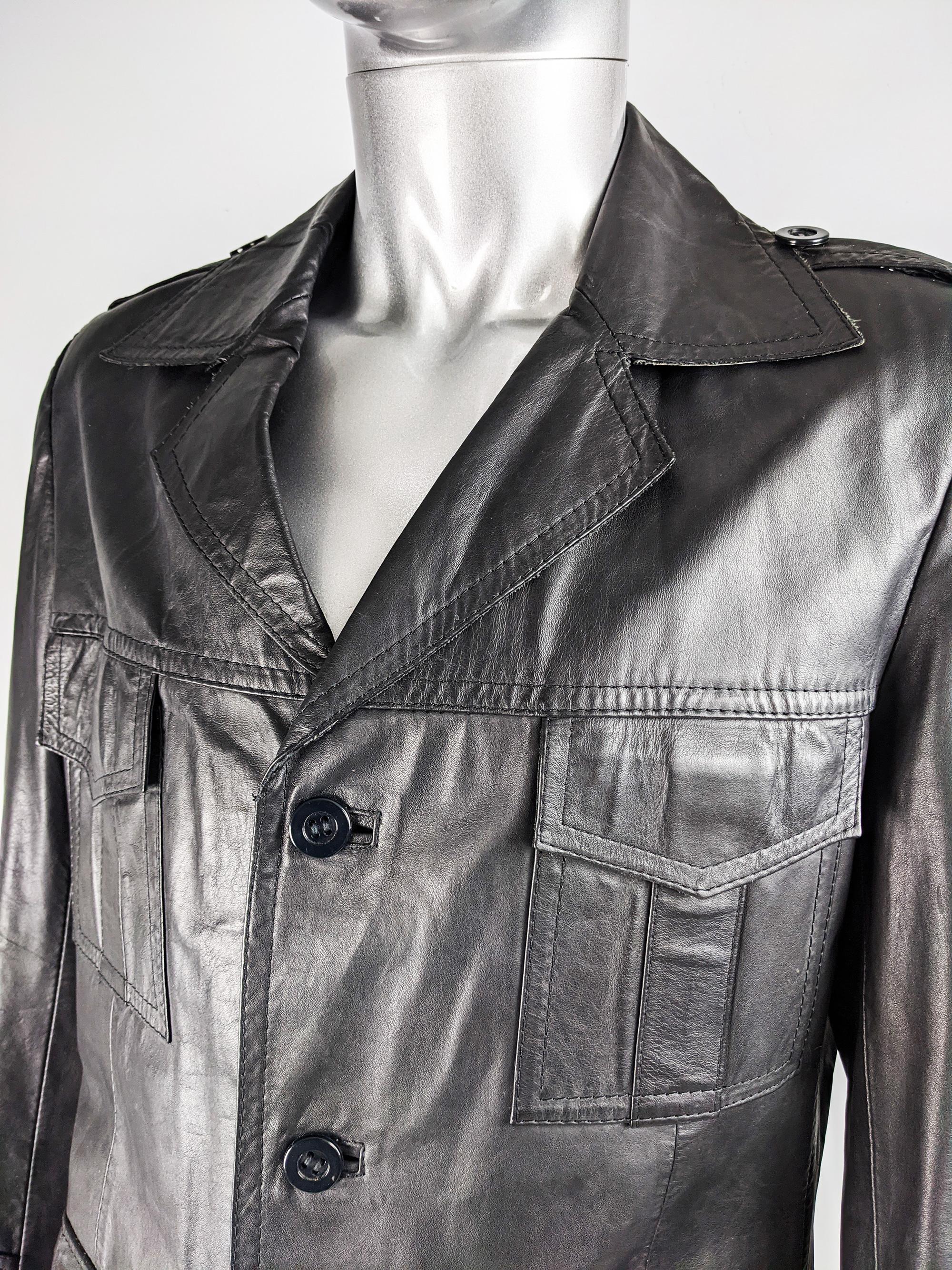 1970s leather jacket mens