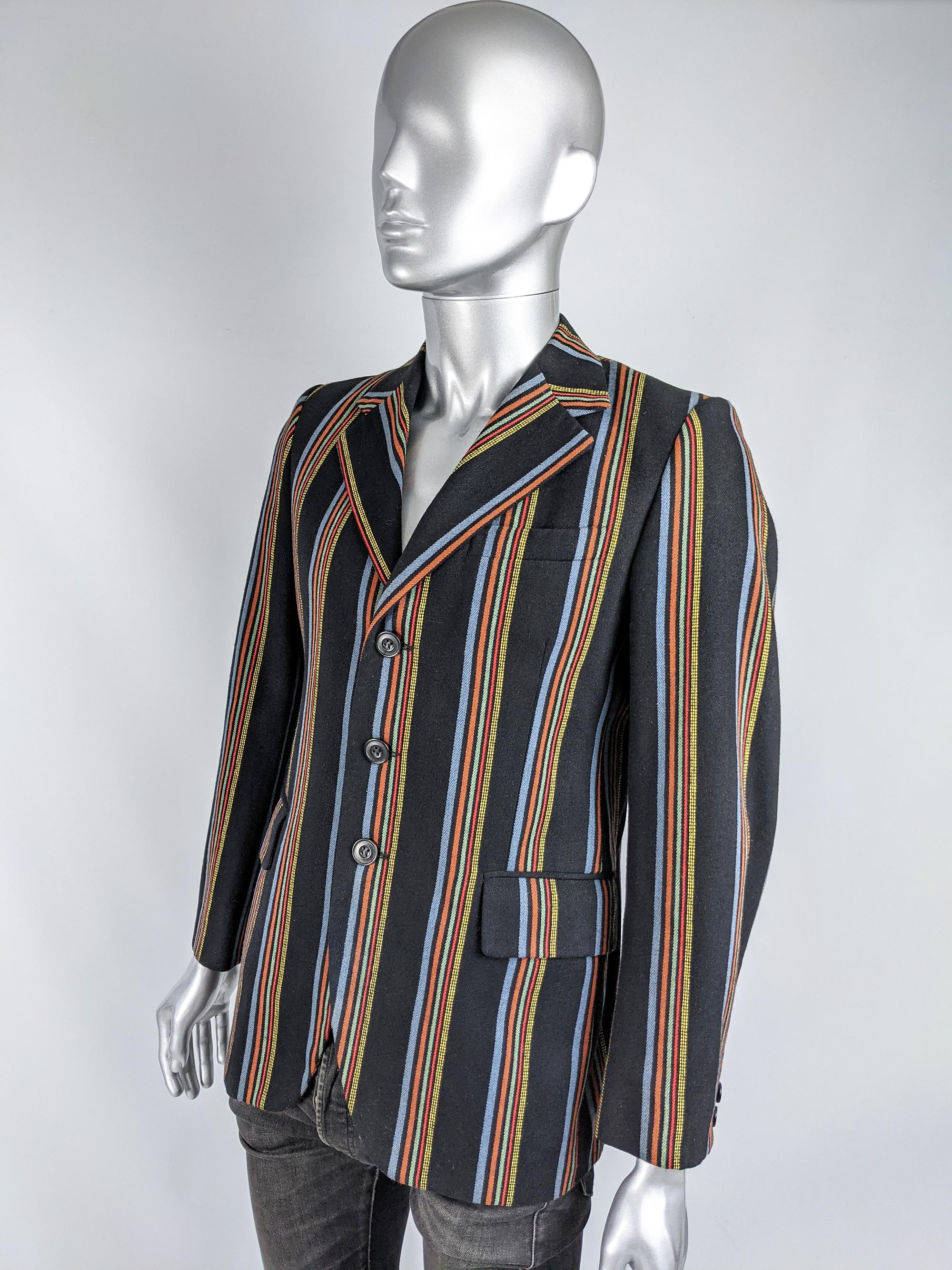 mens striped blazer vintage