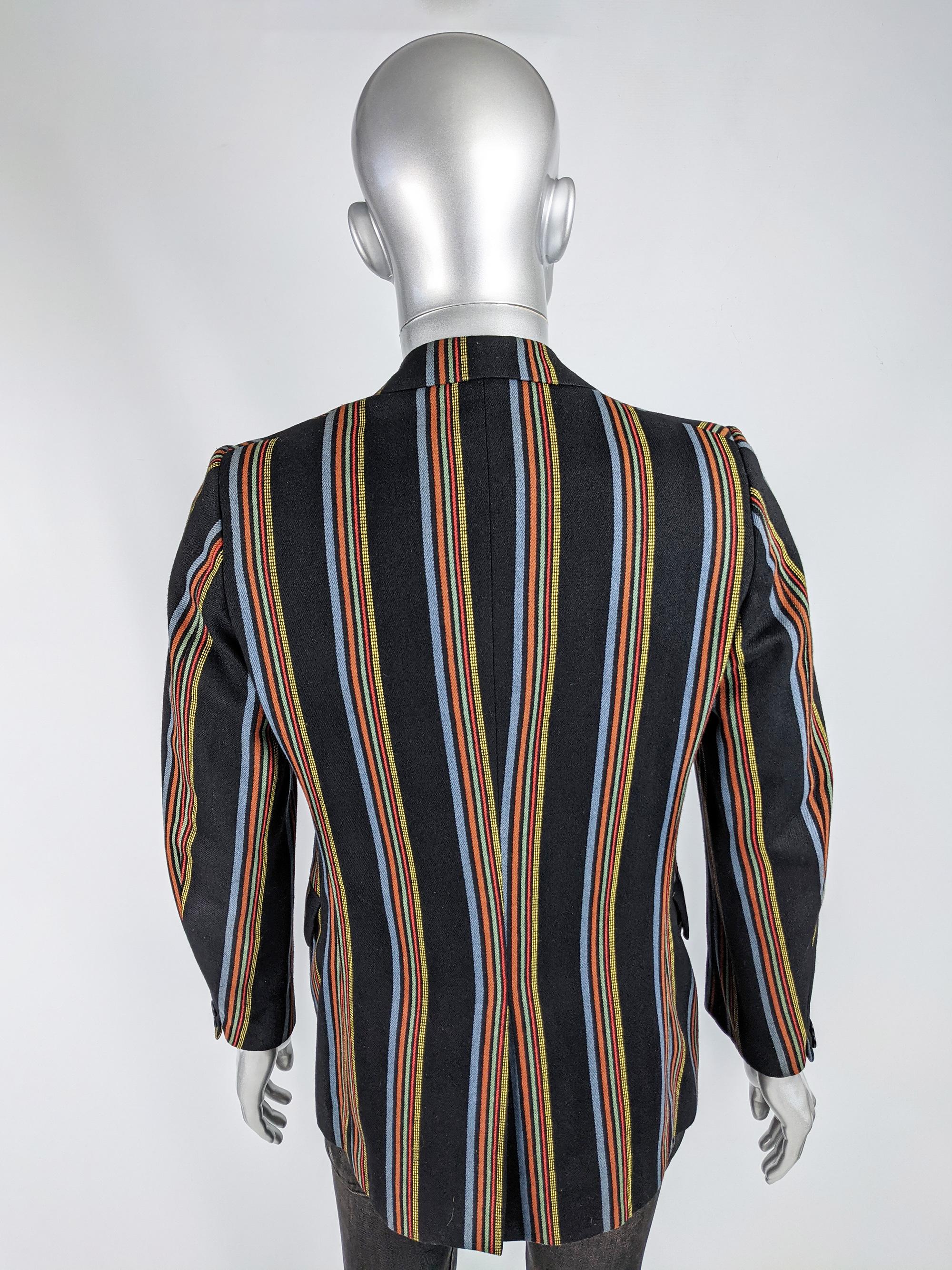 Men's 1970s Mens Vintage Striped Blazer Jacket For Sale