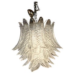 1970s Merano Glass Feather Chandelier