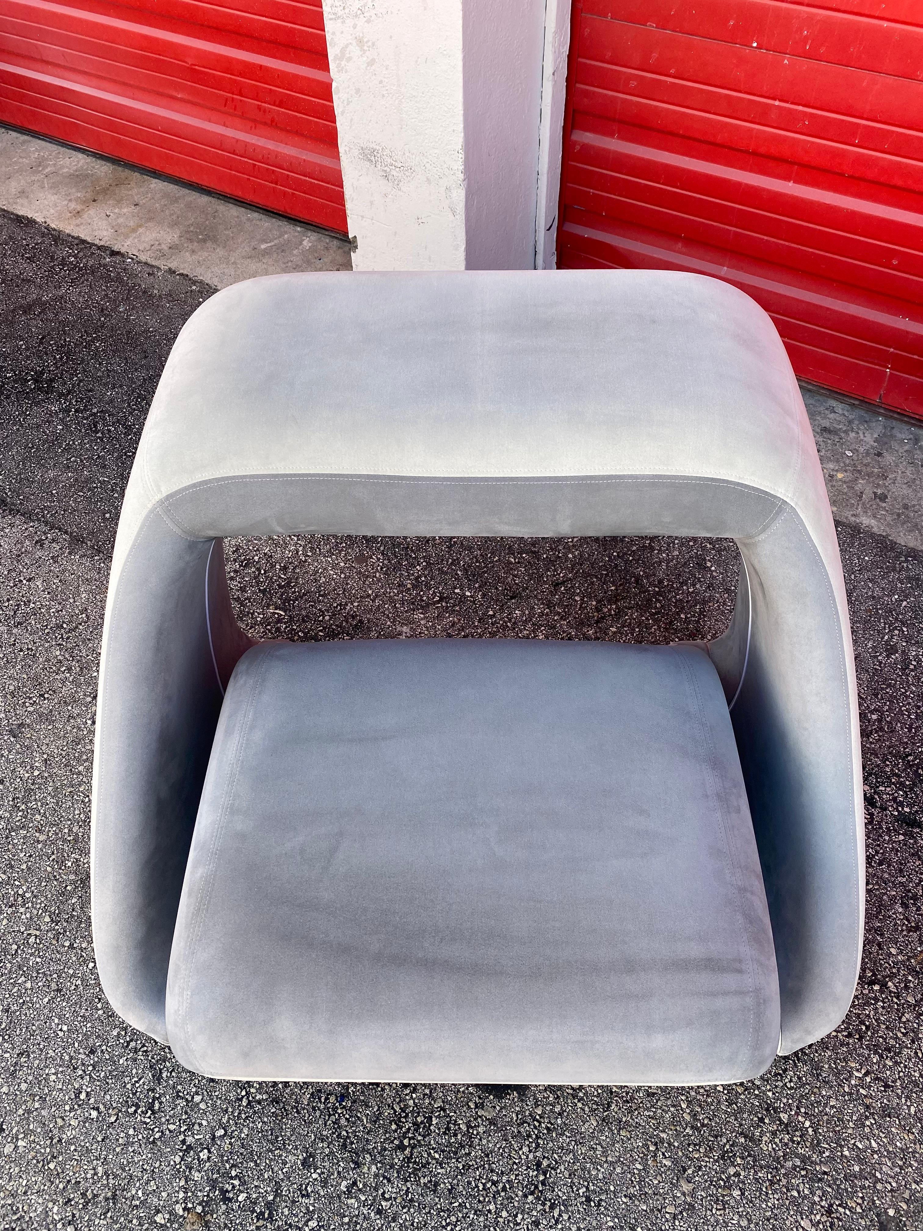 Italian 1970s Meritalia Sculptural Space Age Air Loungers Chairs, Set of 2 For Sale