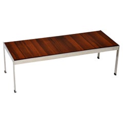 1970's Merrow Associates Wood & Chrome Coffee Table
