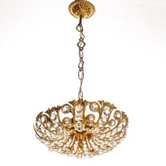 1970s Metal and Glass Flush Mount by Peris Andreau