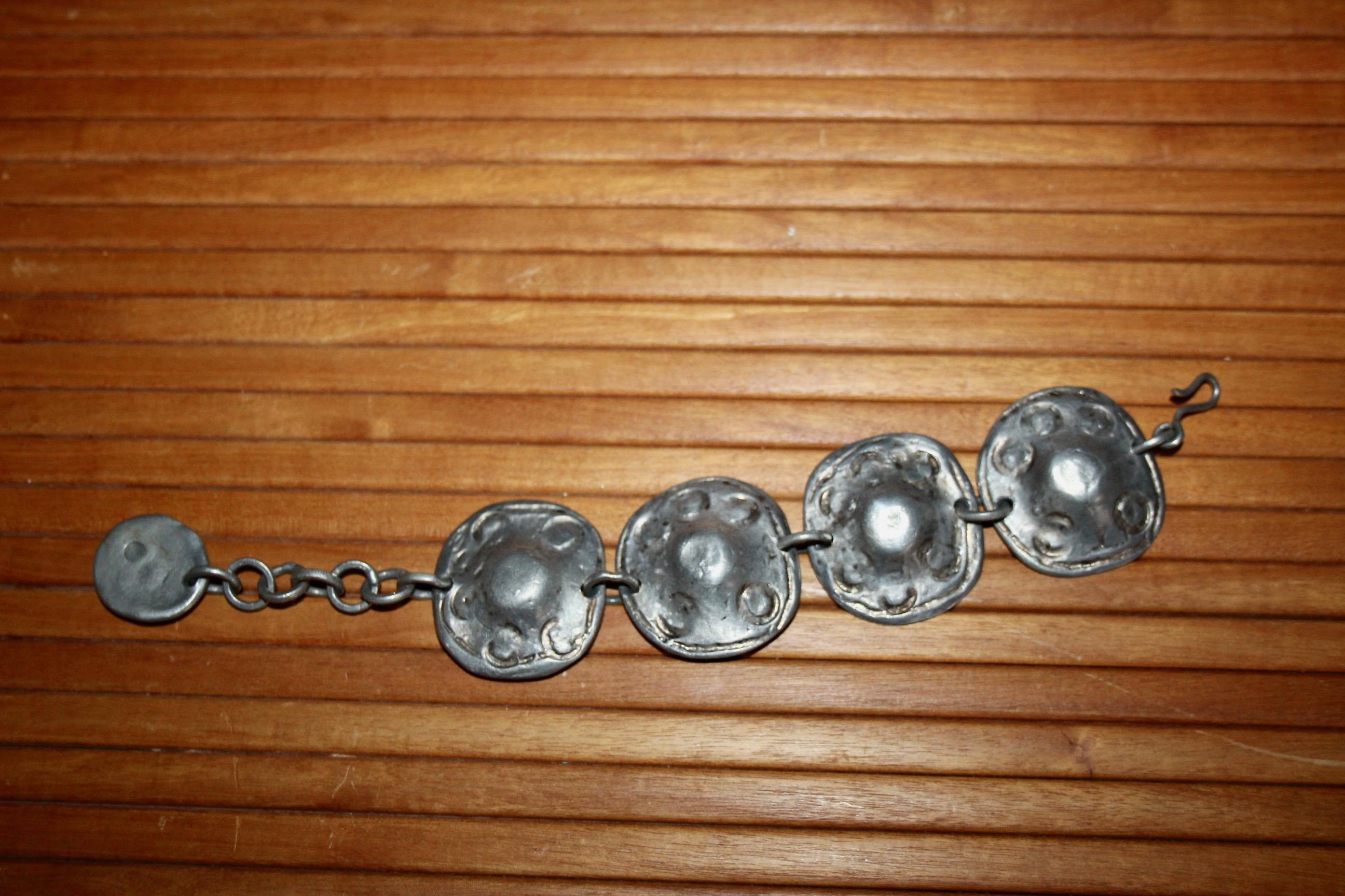 European 1970s metal bracelet For Sale