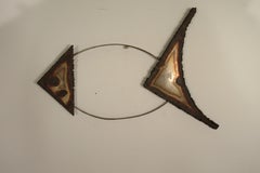 1970s Metal Fish Wall Sculpture