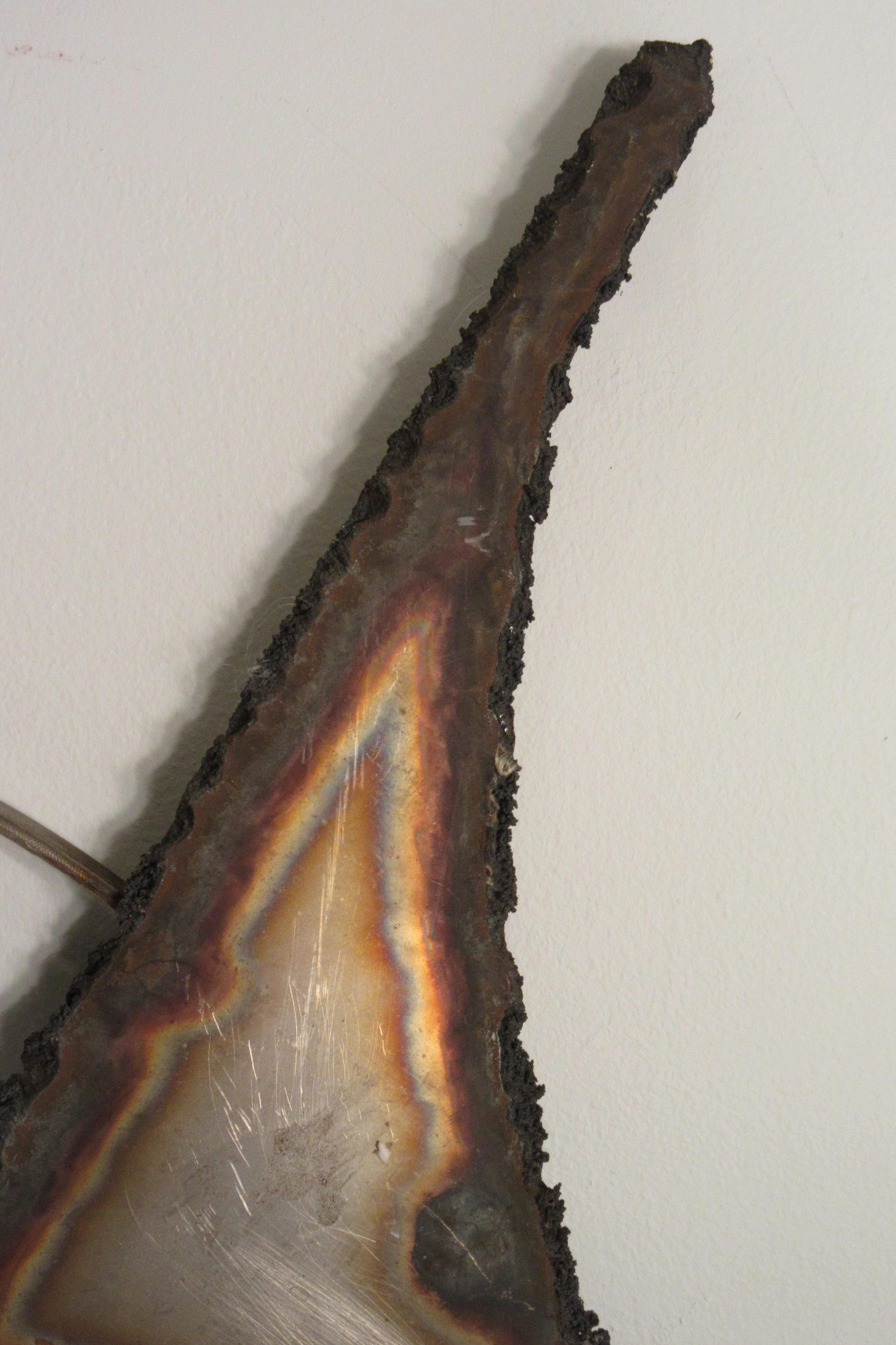 1970s Metal Fish Wall Sculpture For Sale 3