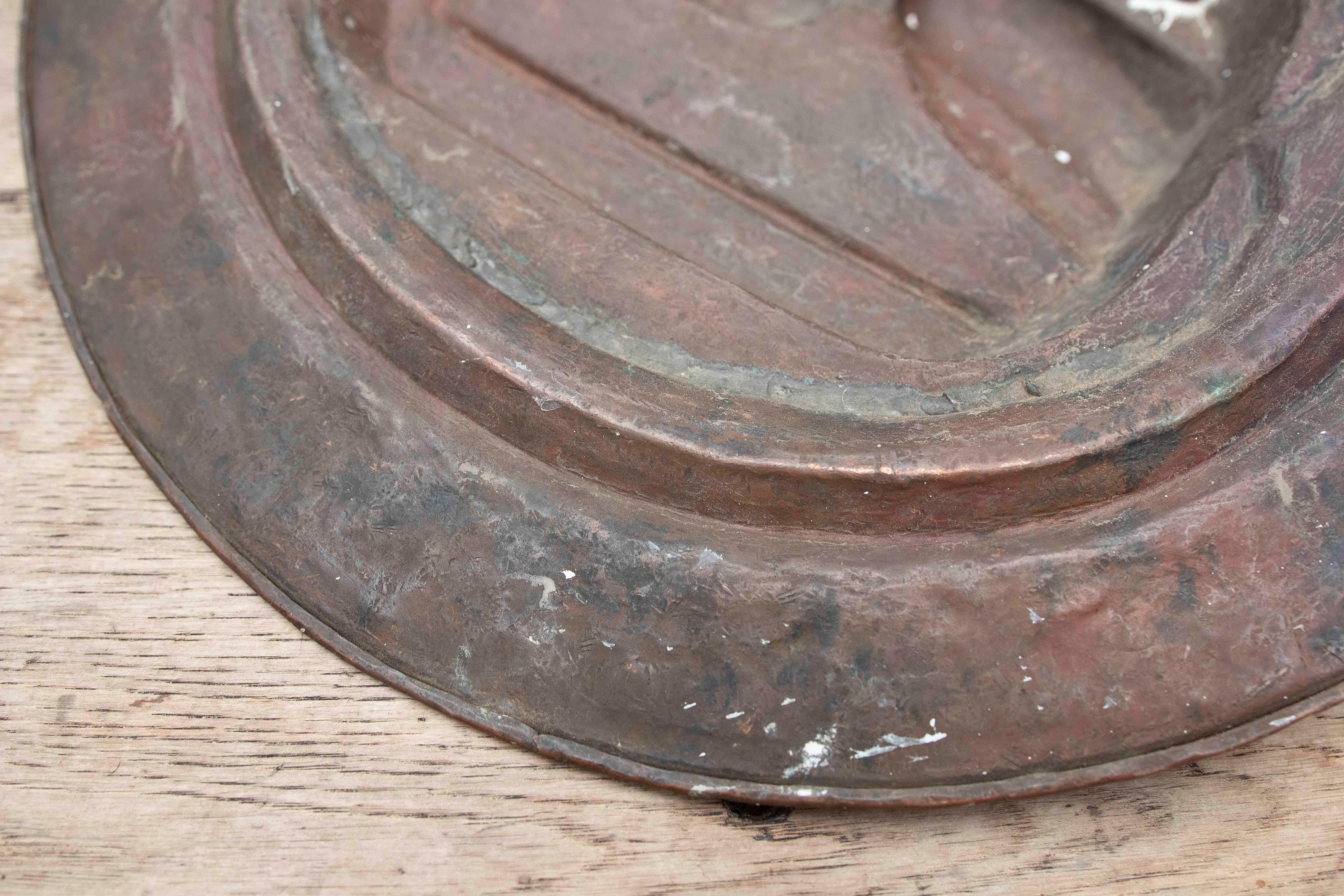 1970s Metal Medallion or Plaque with a Male Bust in Relief in Classicist Style For Sale 9