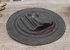 1970s Metal Medallion or Plaque with a Male Bust in Relief in Classicist Style