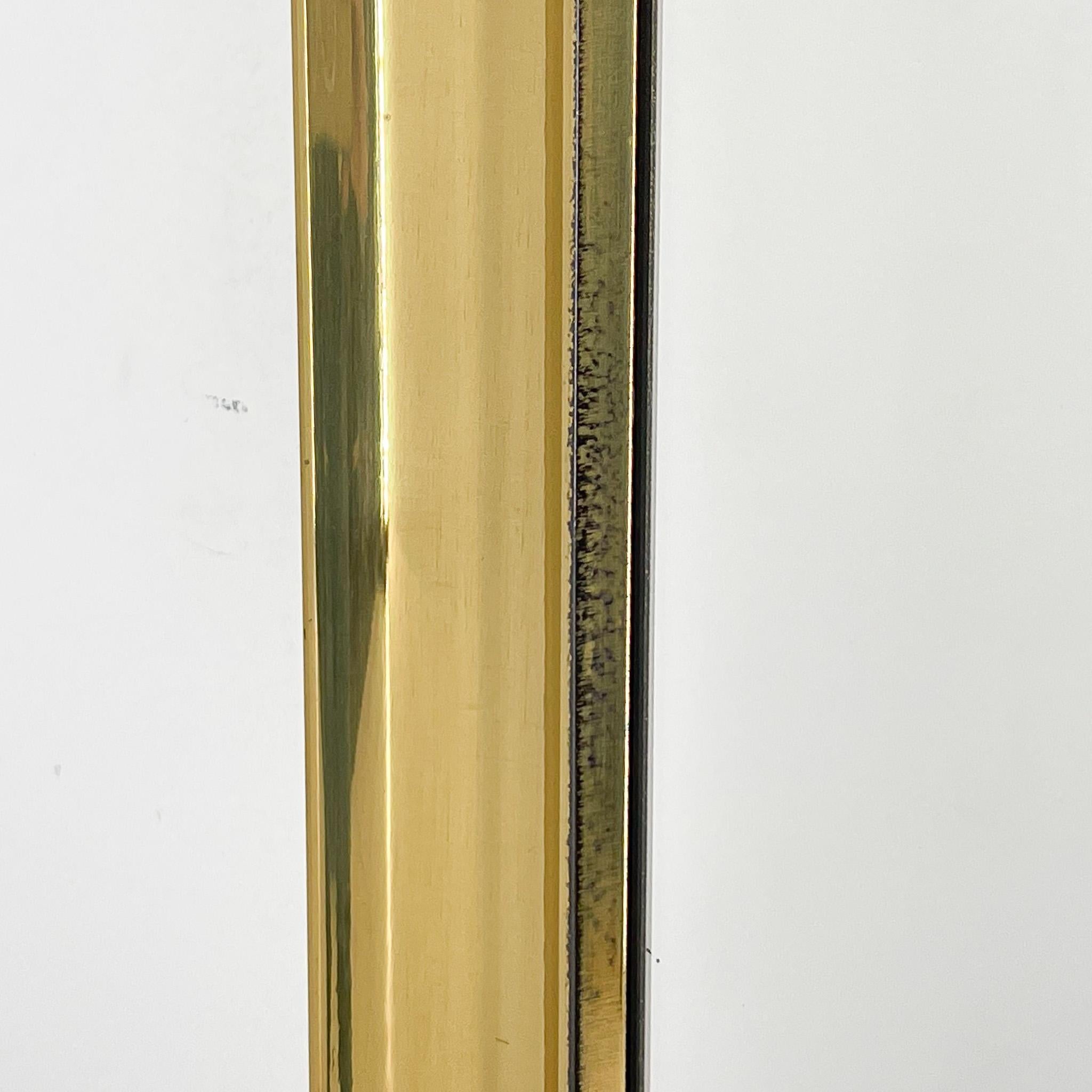 1970s Metal Mirror with Gold Patina, Czechoslovakia For Sale 5