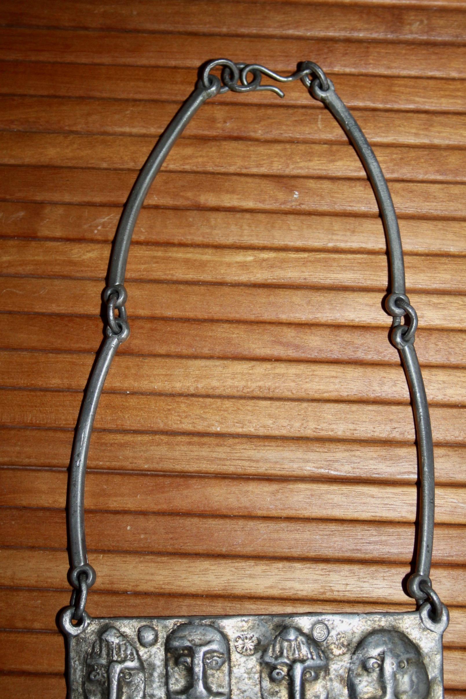 Late 20th Century 1970s metal necklace For Sale