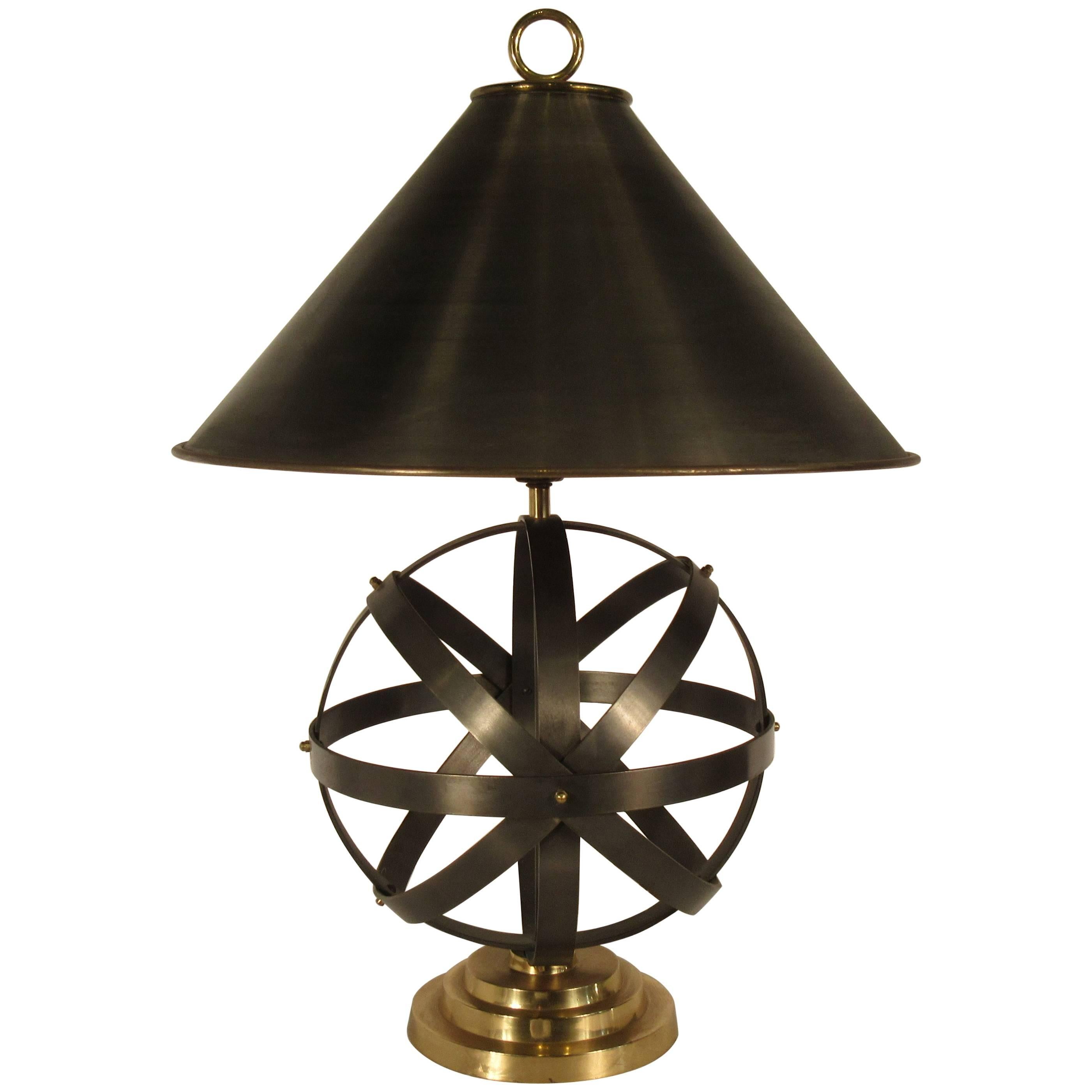 1970s Metal Orb Lamp With And, Texas Star Metal Lamp Shade