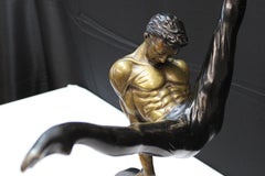 1970s Metal Sculpture After "The Gymnast" By Richard MacDonald