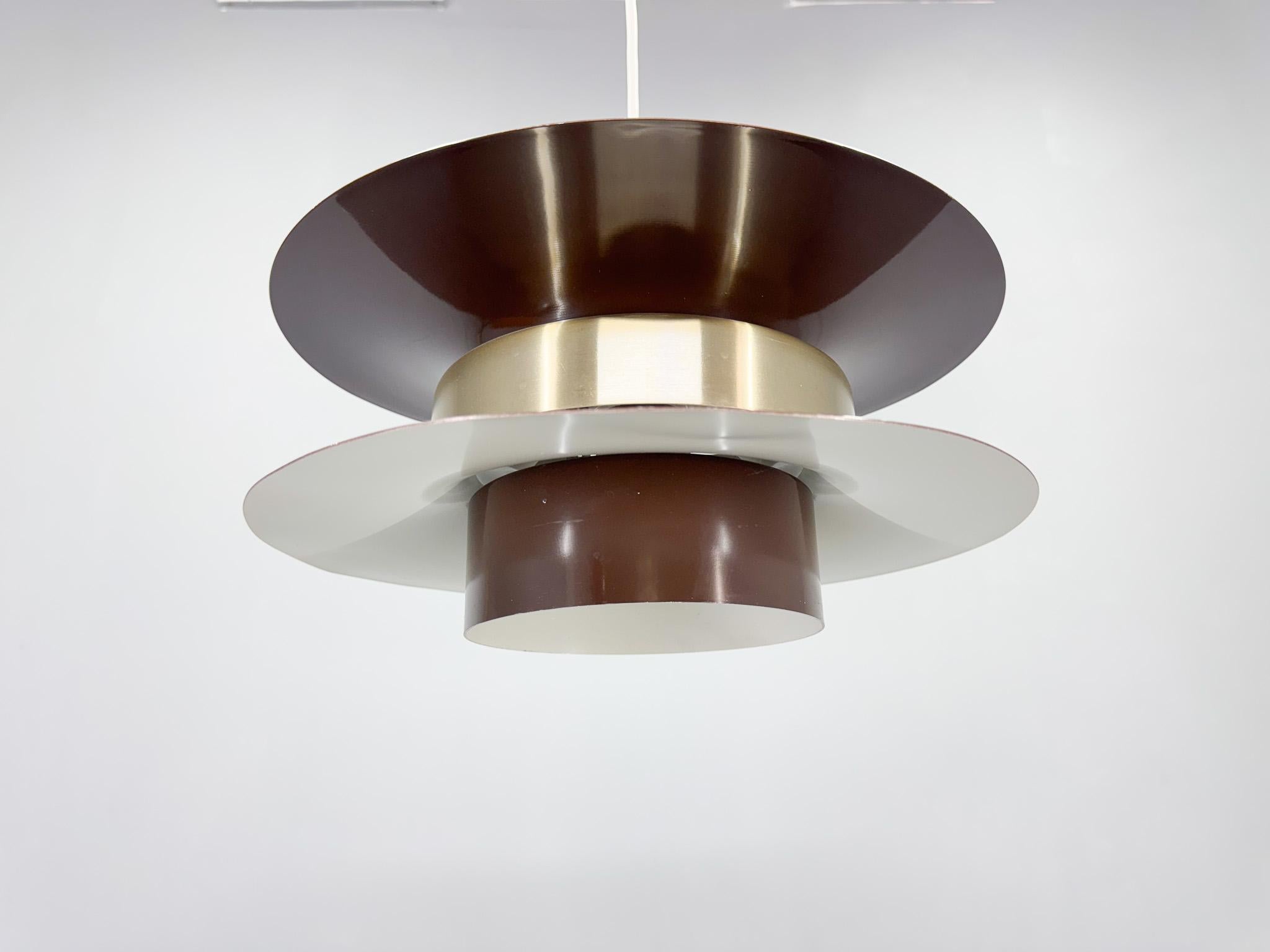 1970s Metal Space Age Pendant Light, Germany In Good Condition For Sale In Praha, CZ