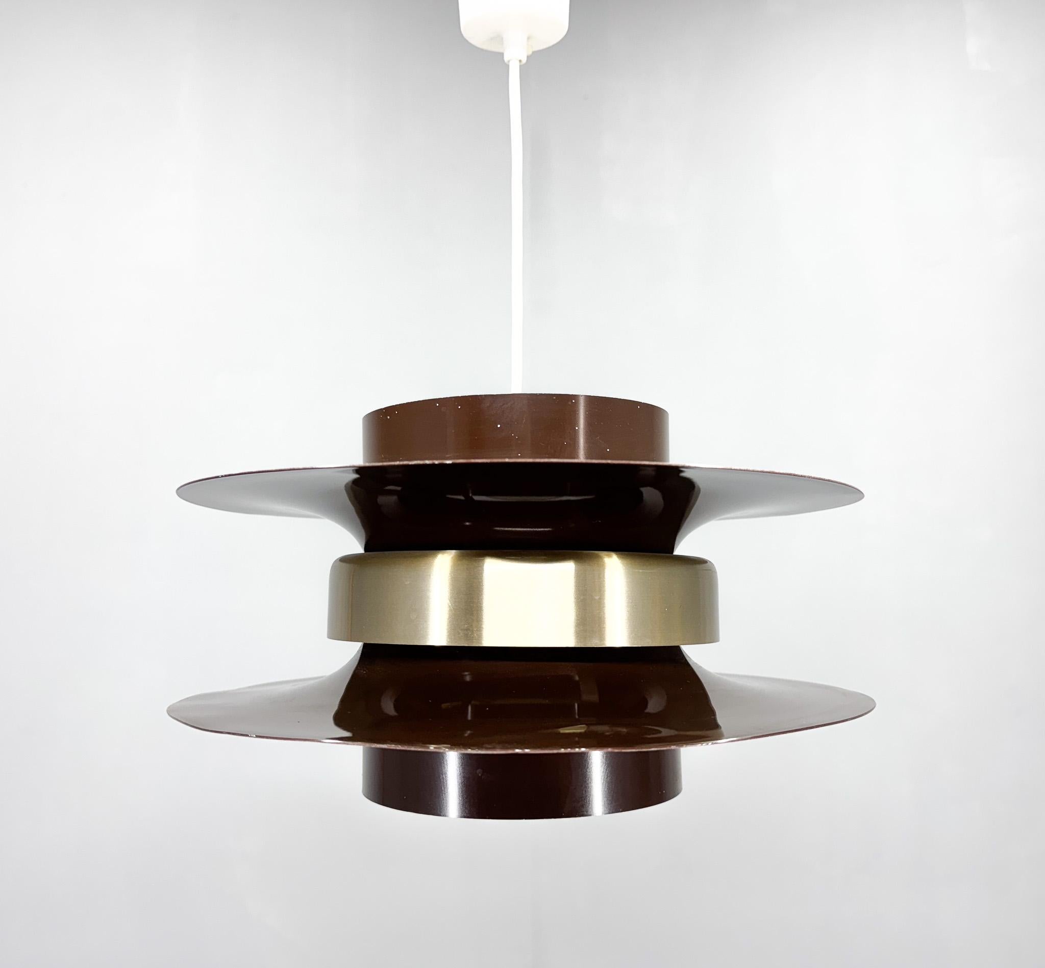 1970s Metal Space Age Pendant Light, Germany For Sale 3