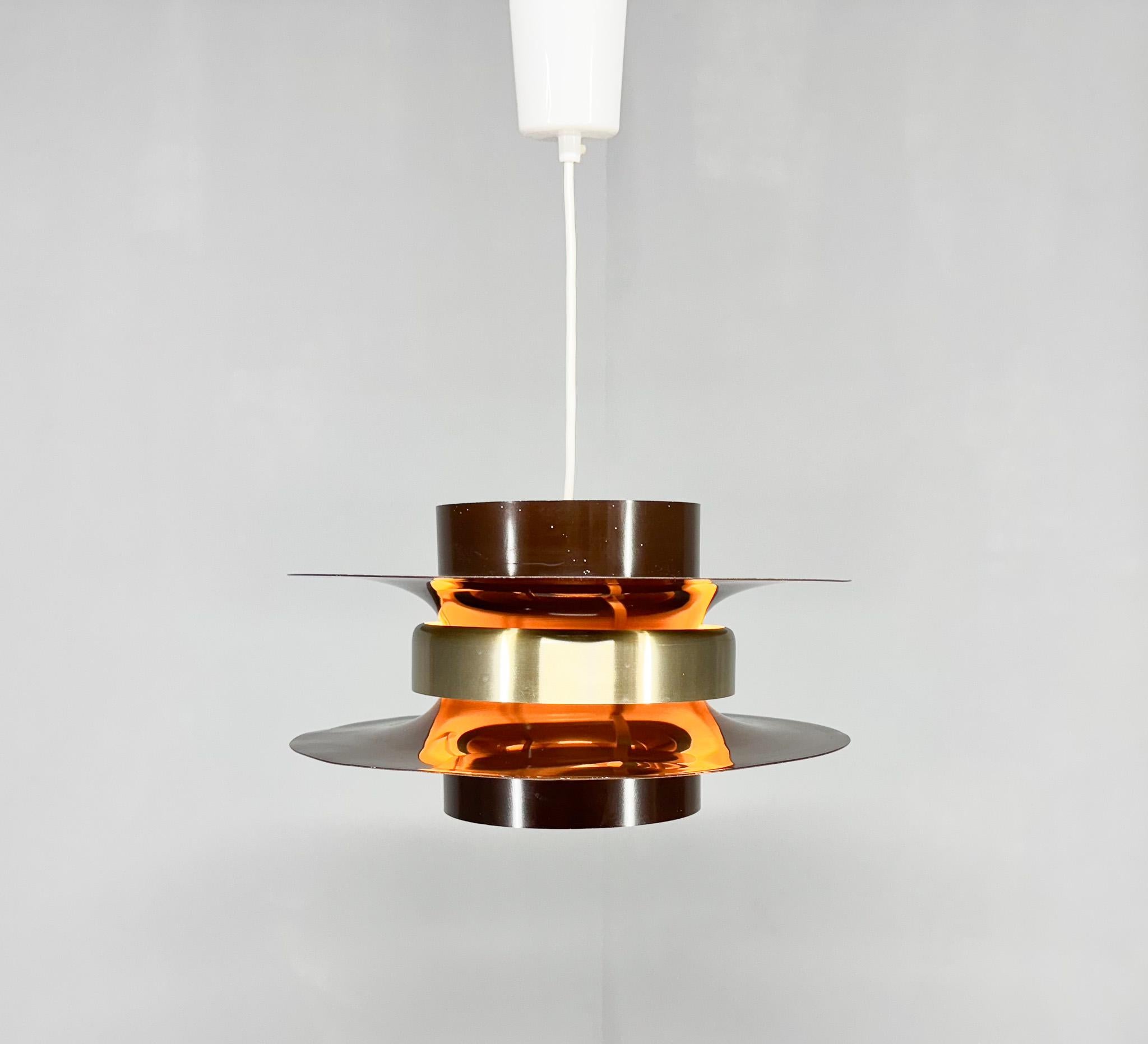 1970s Metal Space Age Pendant Light, Germany For Sale 4
