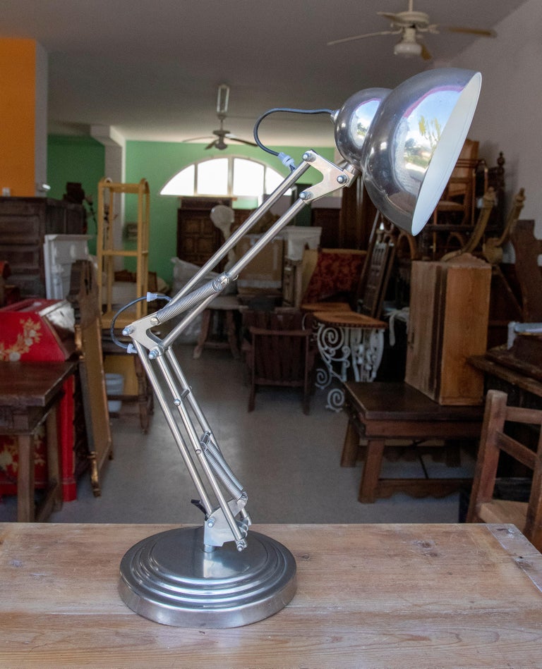 1970's Metal Study Table Lamp For Sale at 1stDibs