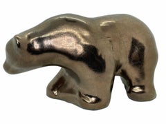 1970s Metallic Glazed Fat Lava Ceramic West German Bear by Otto Keramik