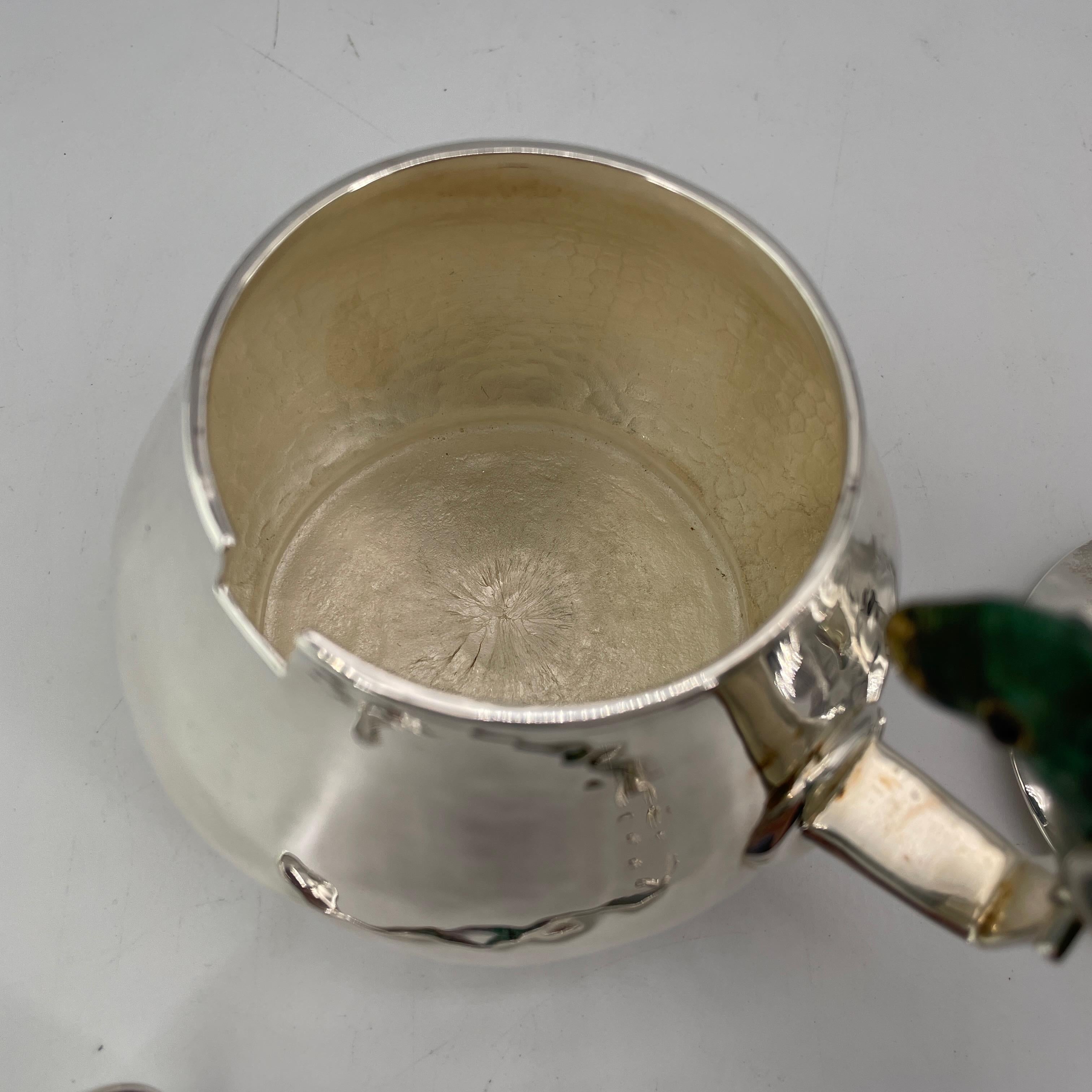 1970s Mexican Emilia Castillo Parrot Sugar Spice Bowl Flower Spoon Vintage MCM 7