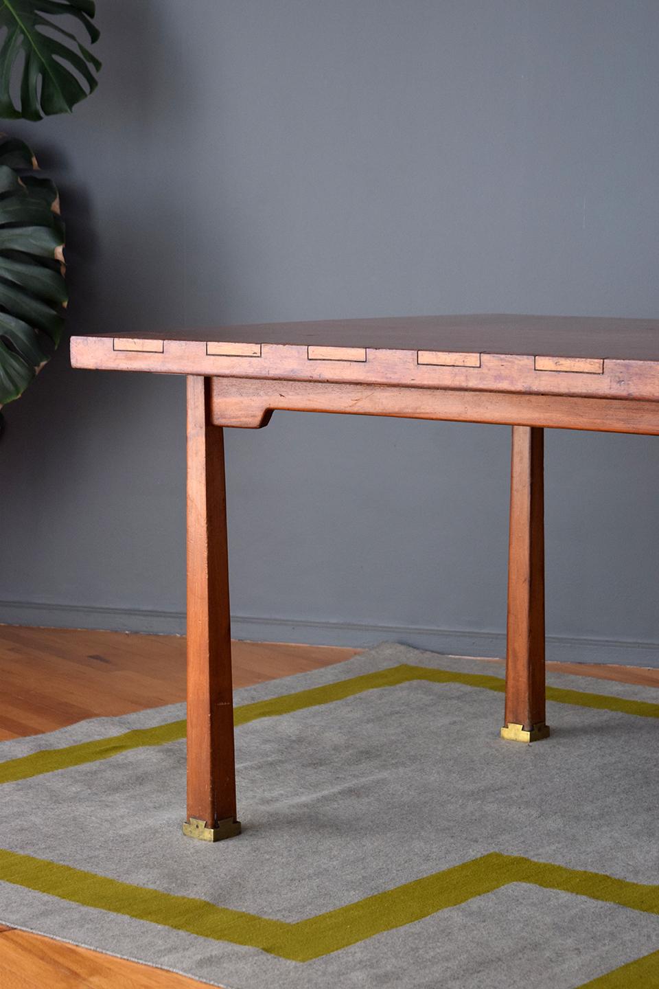 Laminated 1970s Mexican Modern Dinning Table Made by Edmond Spence