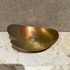 1970s Sculptural Mixed Metal Footed Dish Mexico