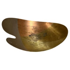 1970s Sculptural Mixed Metal Footed Dish Mexico