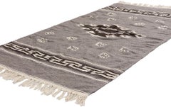 1970's Mexican Zapotec Rug, Mesoamerican Meets Contemporary Santa Fe