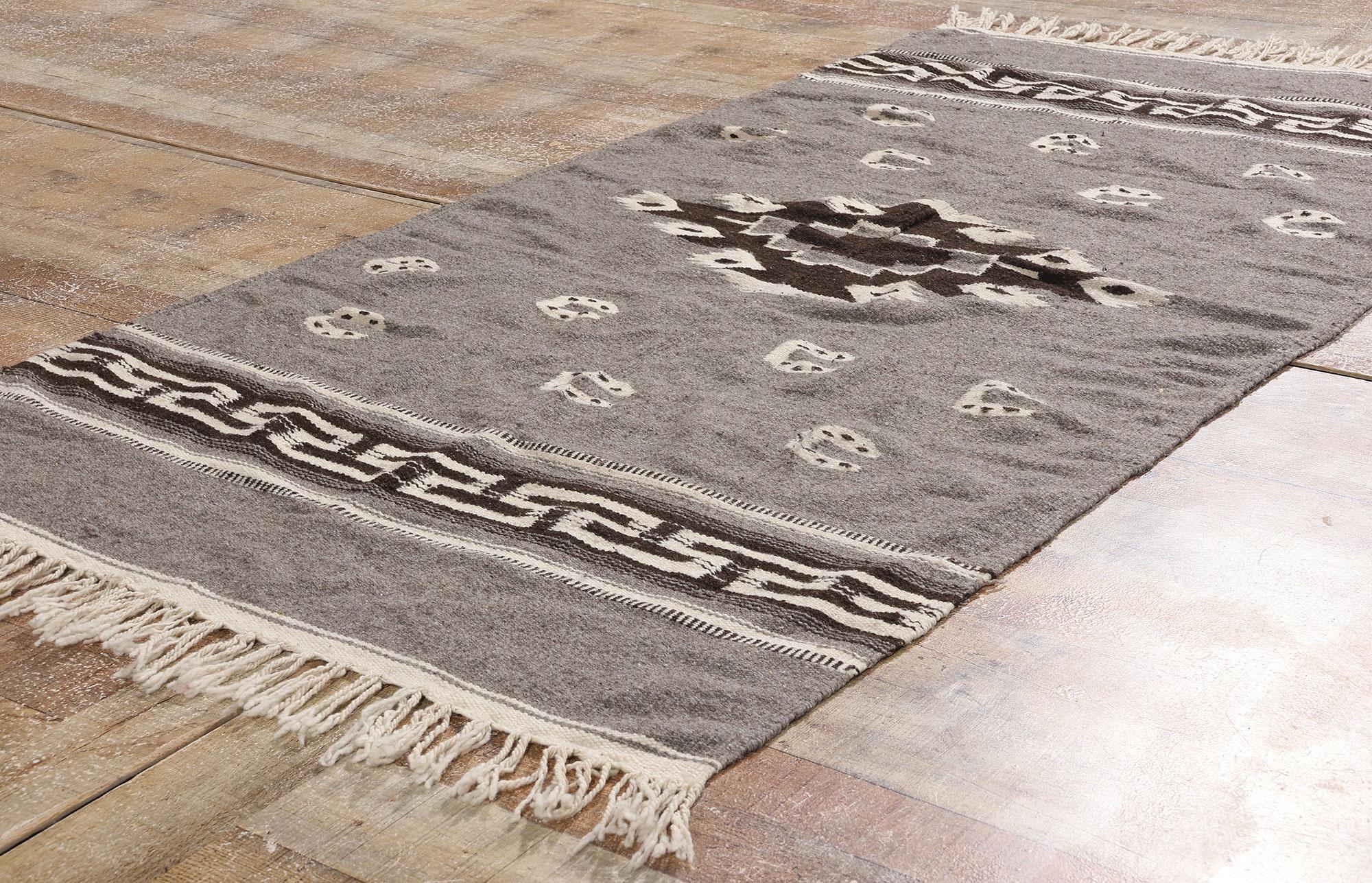 1970's Mexican Zapotec Rug, Mesoamerican Meets Contemporary Santa Fe For Sale 2