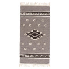 1970's Mexican Zapotec Rug, Mesoamerican Meets Contemporary Santa Fe