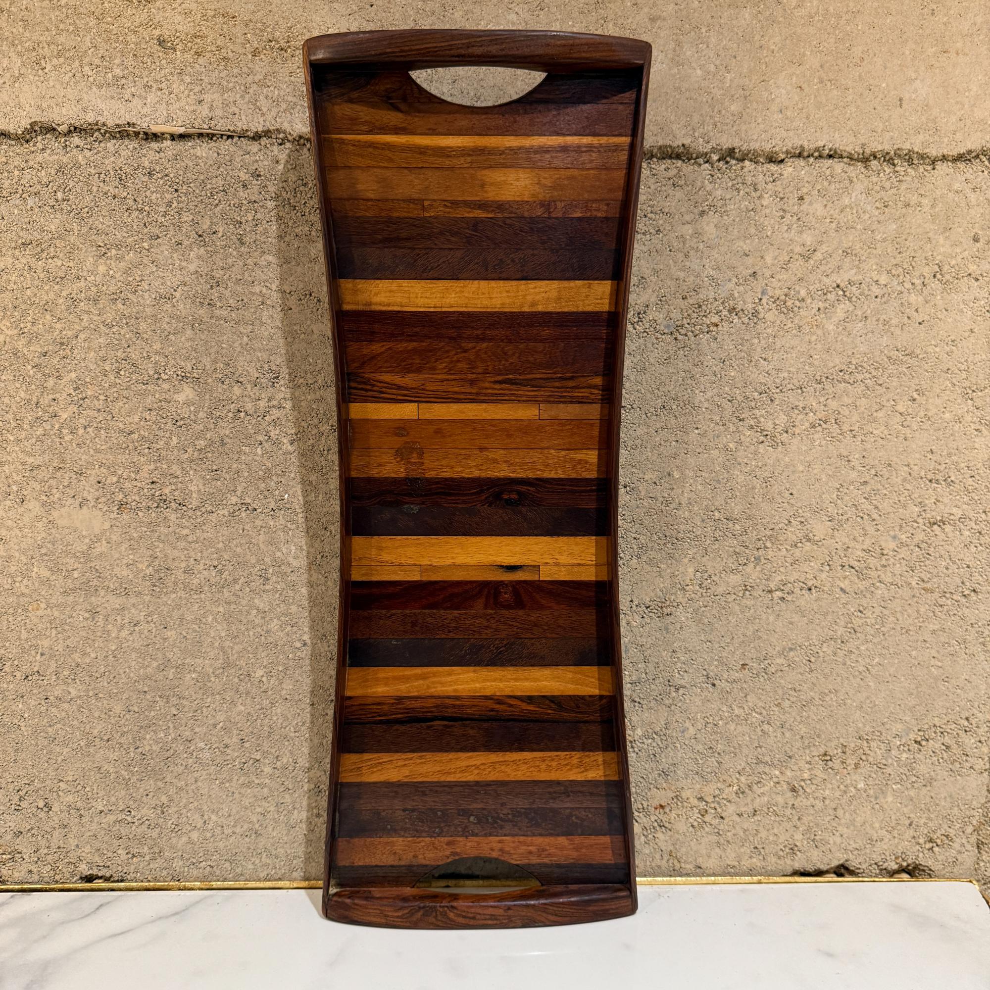 Mid-Century Modern Don Shoemaker for Señal Exotic Wood Serving Tray For Sale 7