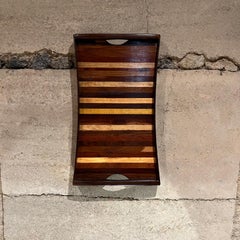 1970s Don Shoemaker for Señal Service Tray Exotic Wood