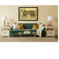 1970s Michael Taylor For Baker Furn. Asian Modern Painted Side Tables - Pair