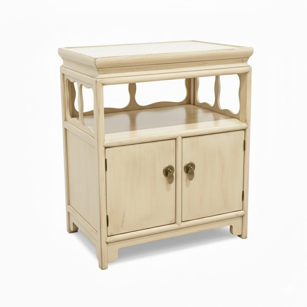 Ming Années 1970 Michael Taylor Pour Baker Furn. Tables d'appoint peintes Asian Modern - Paire en vente