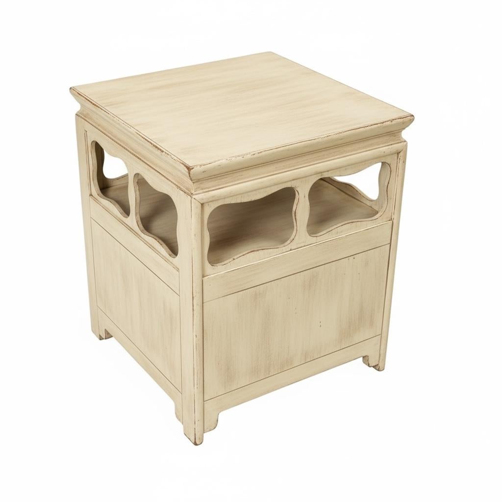 Noyer Années 1970 Michael Taylor Pour Baker Furn. Tables d'appoint peintes Asian Modern - Paire en vente