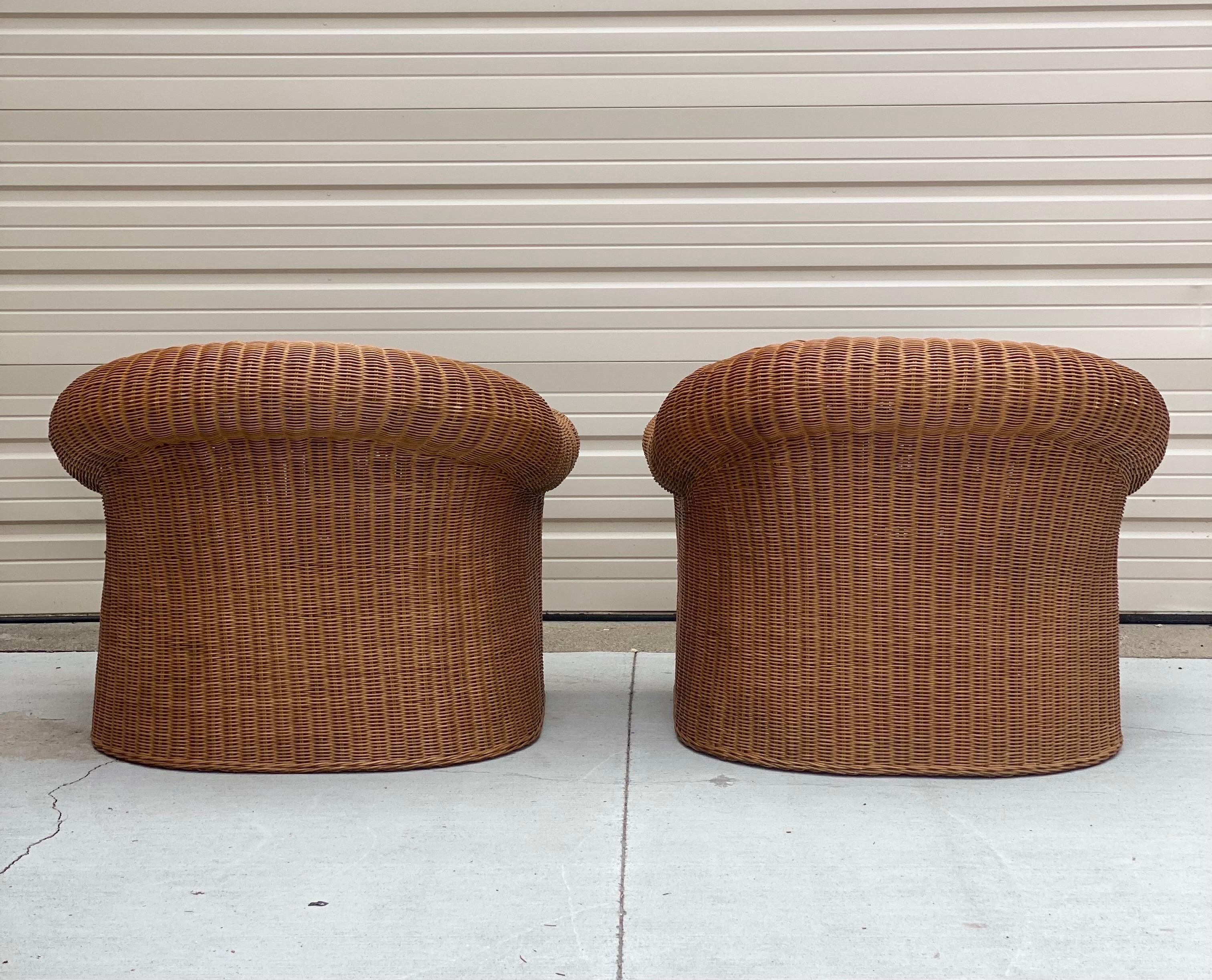 1970s Michael Taylor Style Henry Link Rattan Wicker Living Room Set, 5 Pieces 2