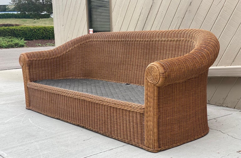 1970s Michael Taylor Style Henry Link Rattan Wicker Living Room Set, 5