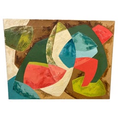 1970’s Mid Century Abstract Acrylic Painting