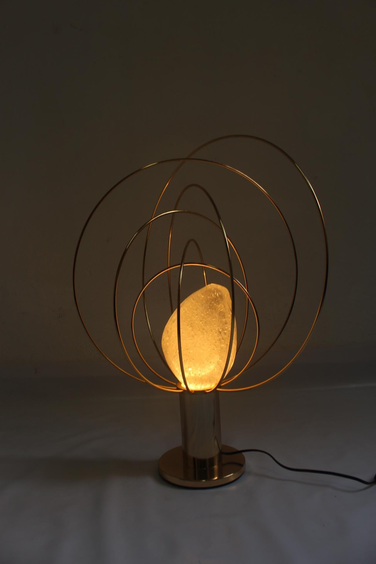 1970s Midcentury Barnaba Table Lamp by Angelo Brotto for Fase For Sale 12