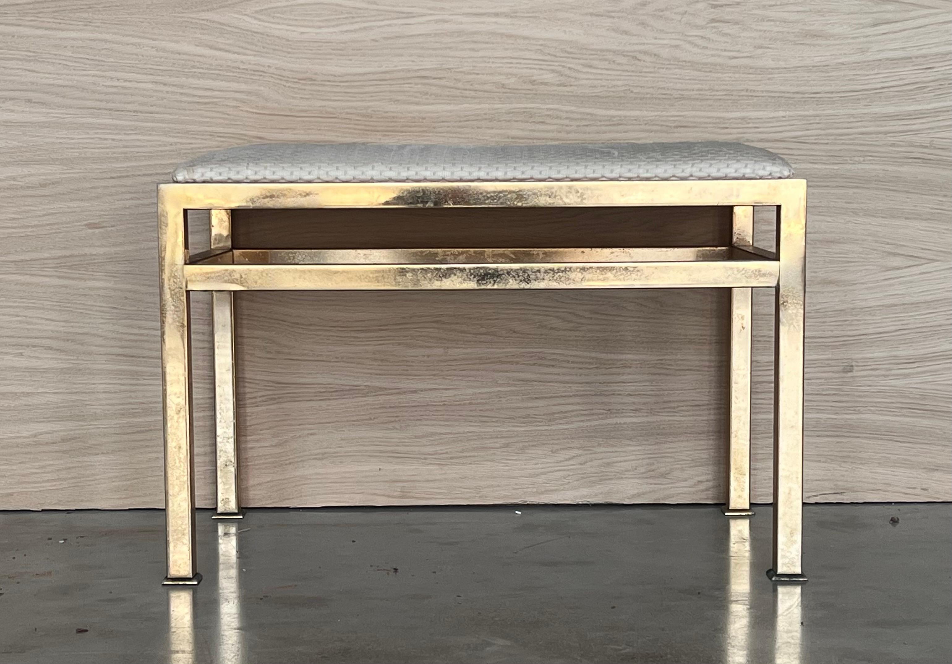 italien 1970 Banc ou tabouret en laiton du milieu du siècle en vente