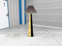 Mid-Century Sculptural Brass Floor Lamp Styled After Paul Evans, 1970s