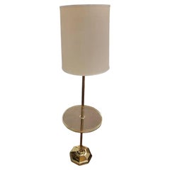 1970s Midcentury Brass Table Floor Lamp