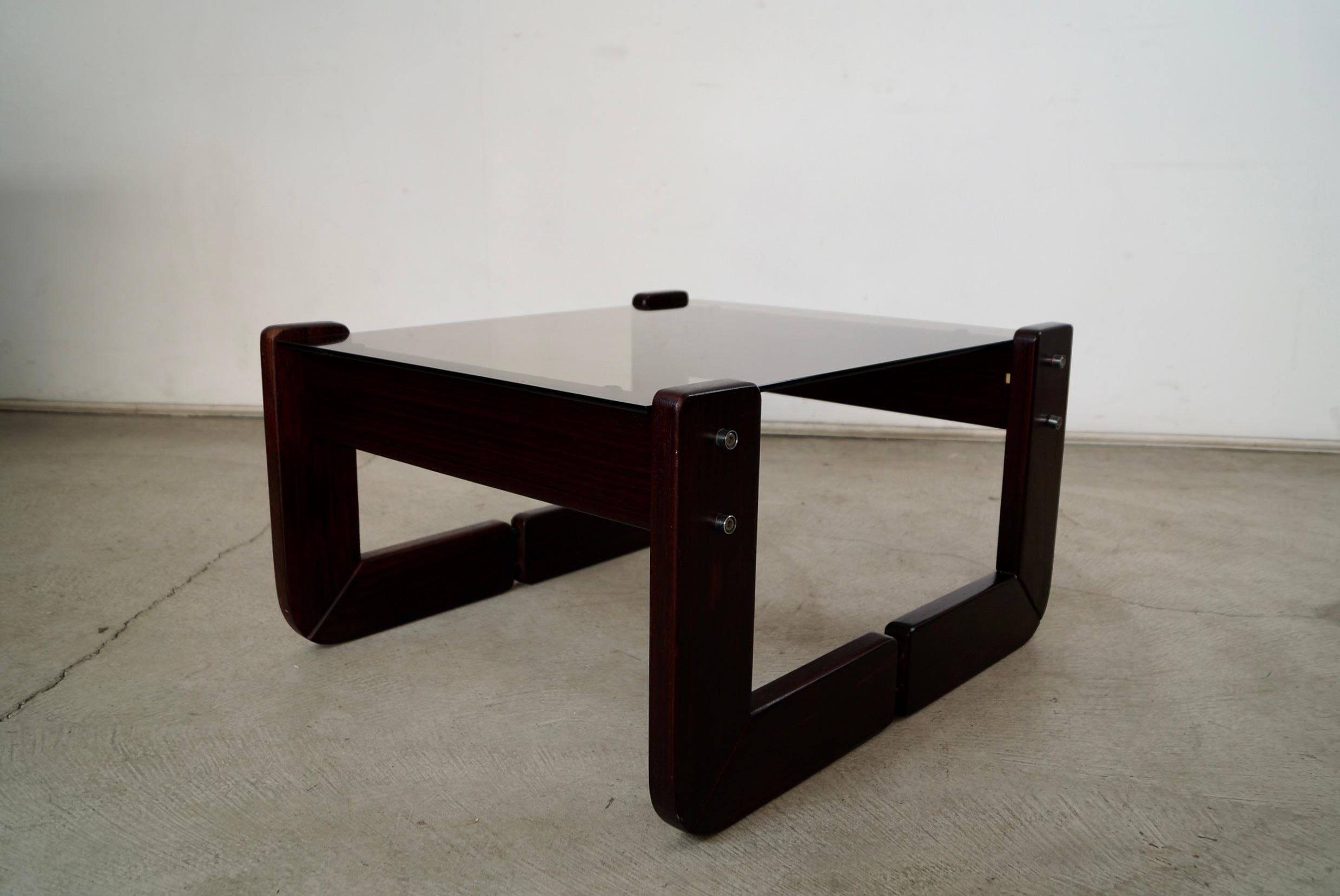 Table d'appoint en bois de rose Percival Lafer, milieu du siècle dernier, Brésil. en vente 7