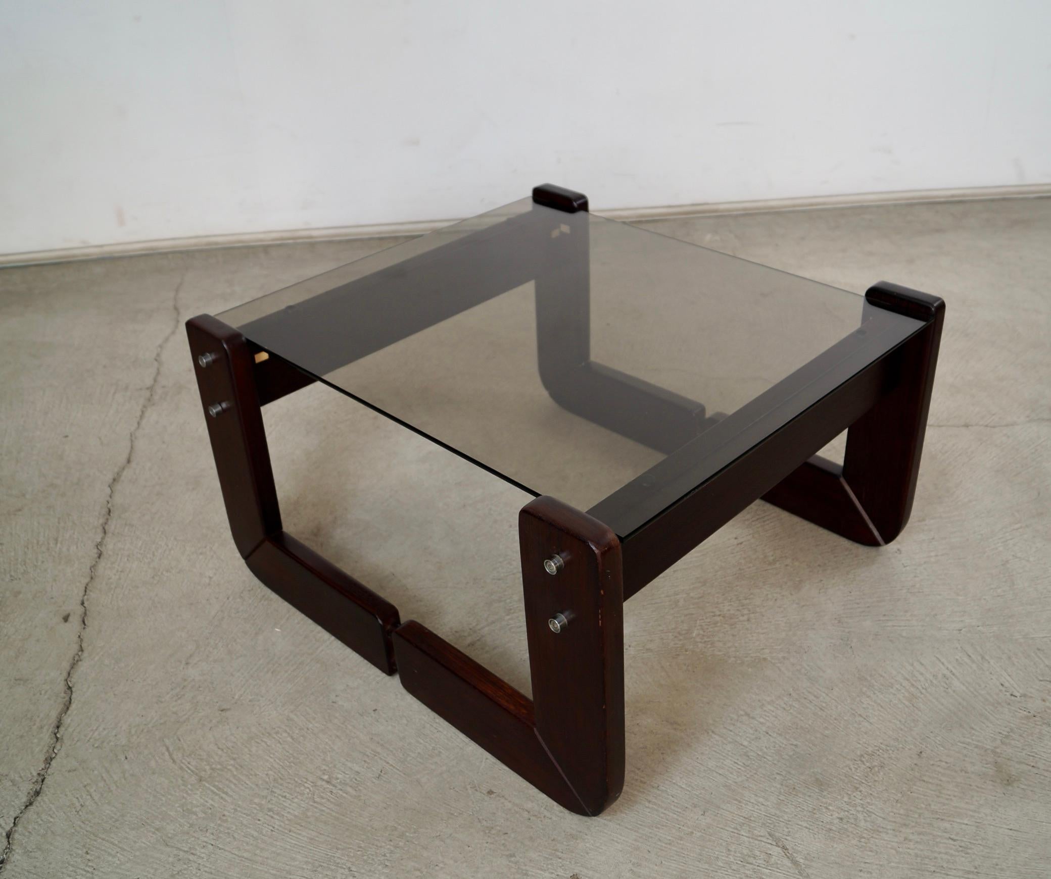 Table d'appoint en bois de rose Percival Lafer, milieu du siècle dernier, Brésil. en vente 2